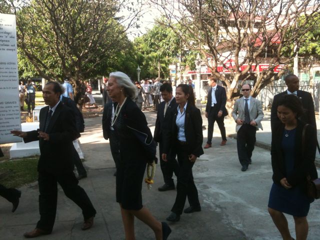 Christine Lagarde en Camboya