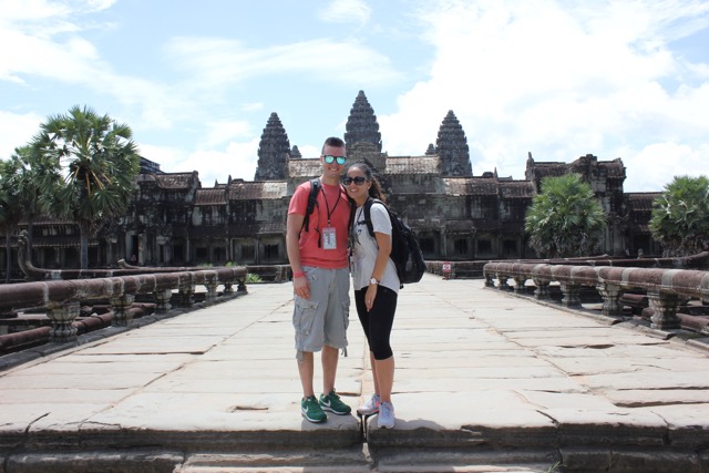 Laura y Fernando en Camboya