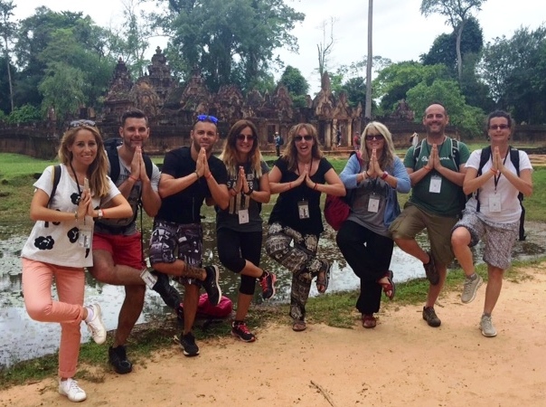 viajeros en Camboya