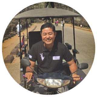 Conductor de tuk tuk para tu viaje a Camboya