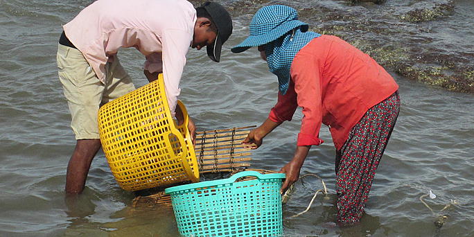 pescadores en Camboya