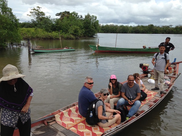 en un barco