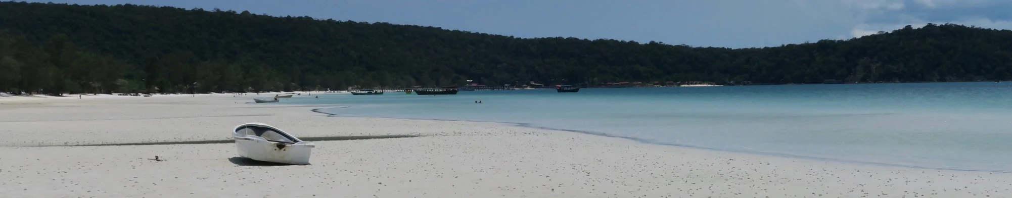 isala de arena blanca en Camboya