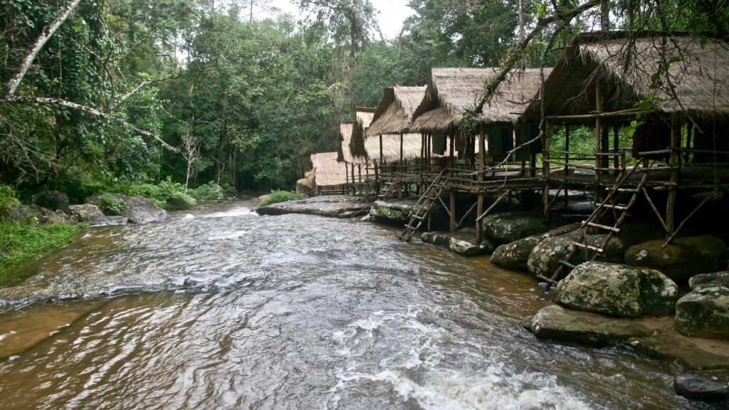 Río remoto en Camboya