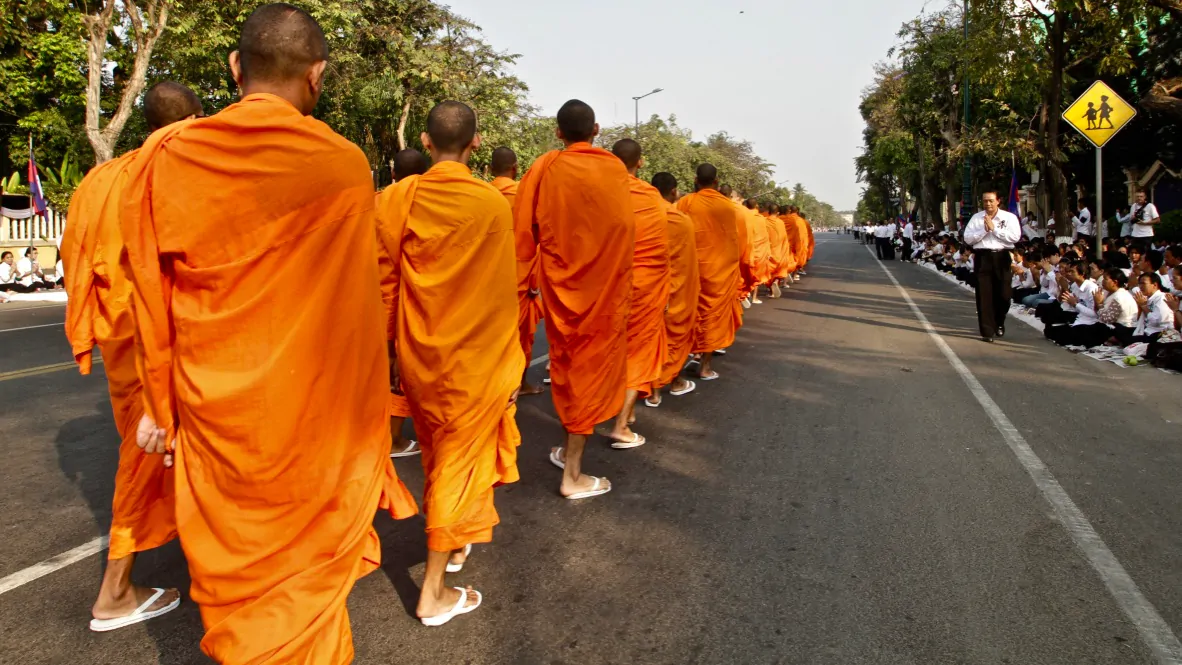 Monjes en Camboya