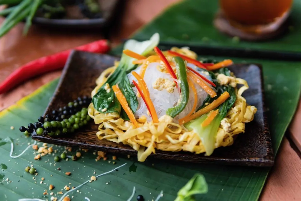 Plato de fideos, solo en Camboya