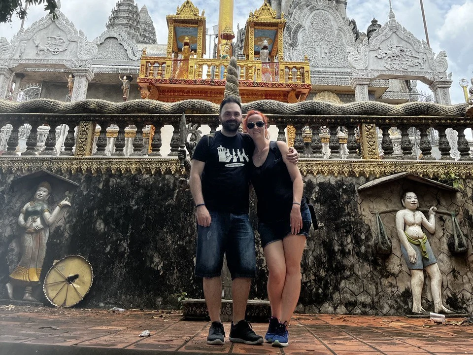 En un templo en Camboya