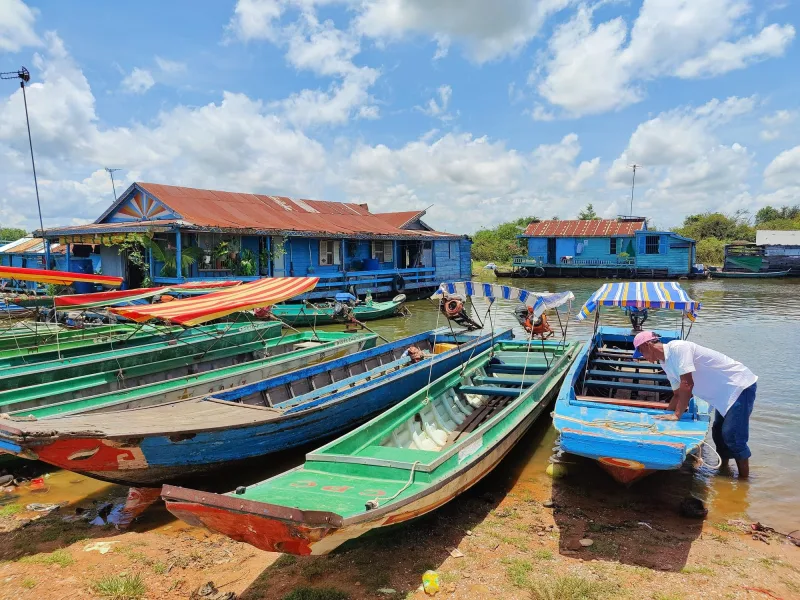 Barcas en Camboya