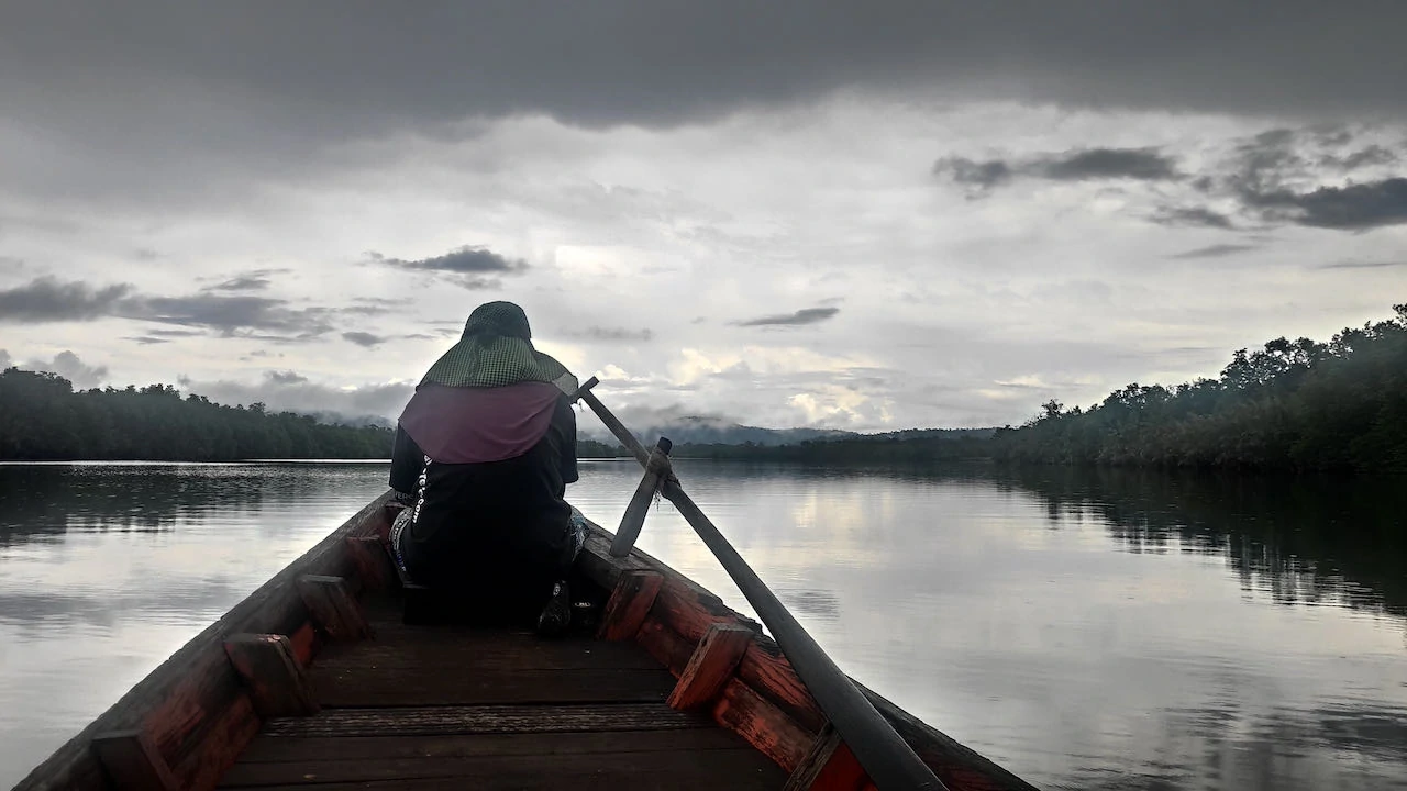 Paisaje en un río en Camboya Increíble