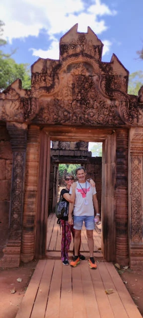 En un templo de Camboya