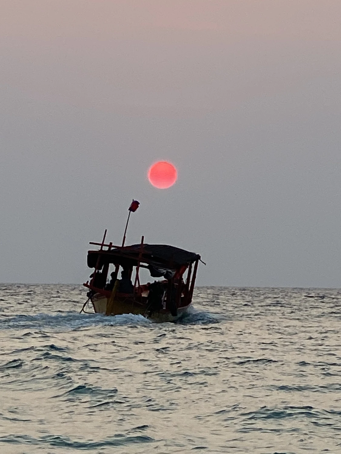 Viajando por Camboya, atardecer