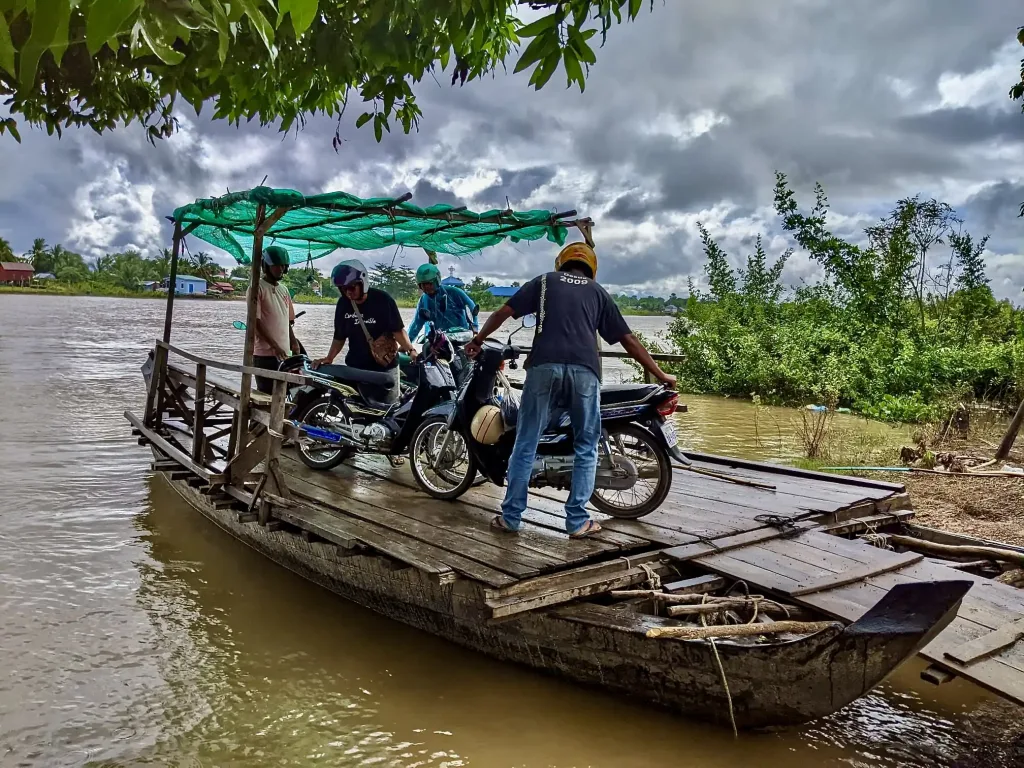 Cruzando un río