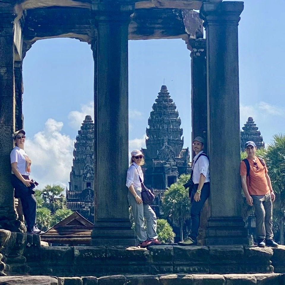 en los templos de Angkor en Camboya