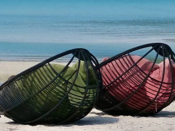 dos hamacas camas en una isla de camboya